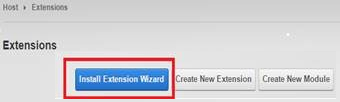 Intsall extension wizard